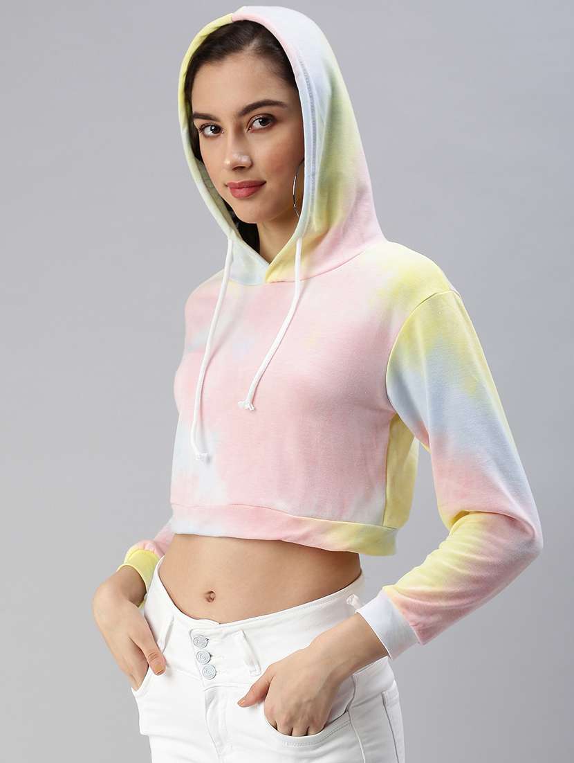 women's crop hooded top - 18469958 -  Standard Image - 1