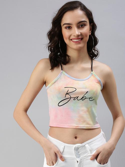 women's crop shoulder strap top - 18469960 - Standard Image - 0