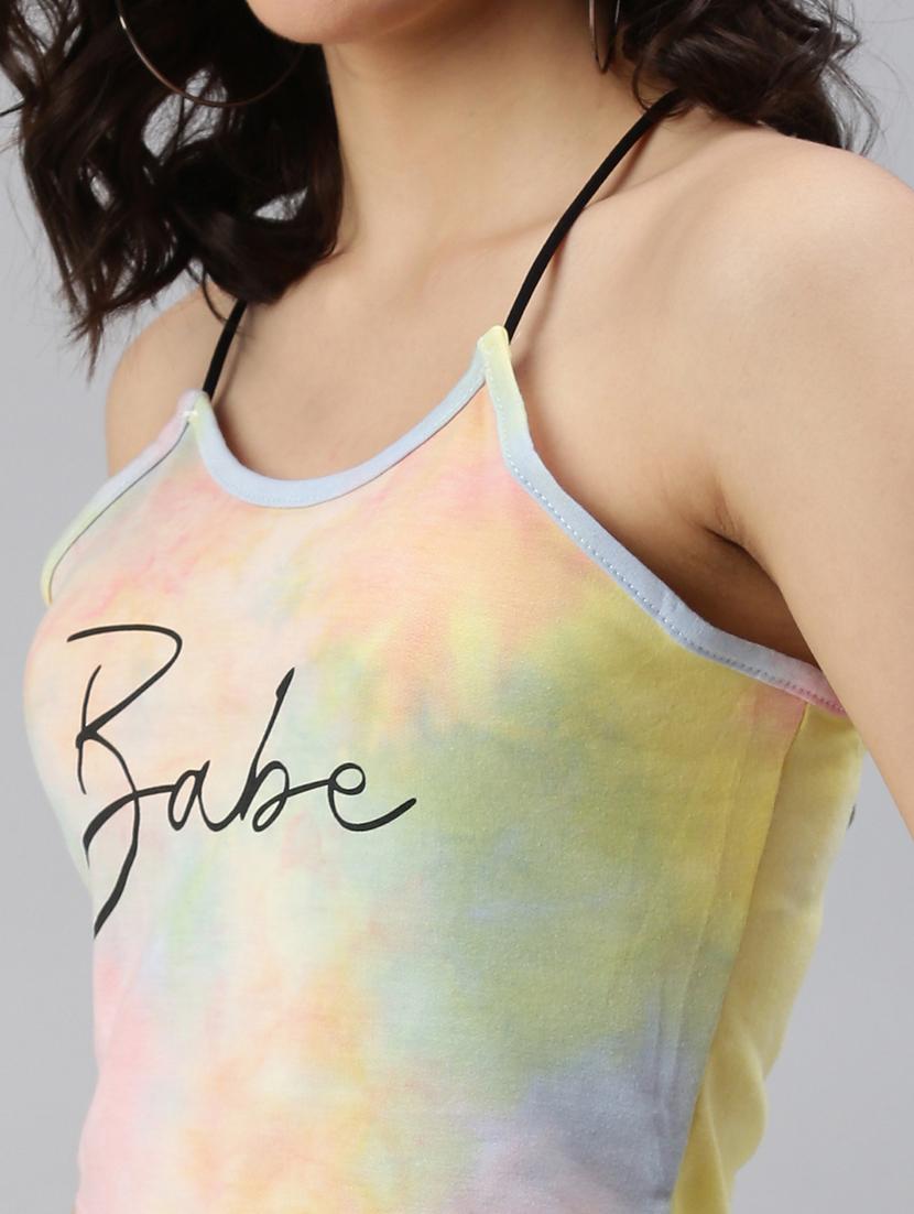 women's crop shoulder strap top - 18469960 - Standard Image - 4