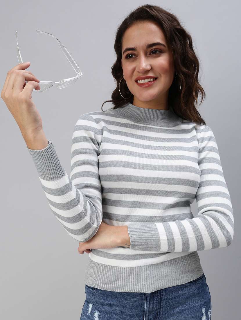 crew neck striped top  - 18470013 -  Standard Image - 1