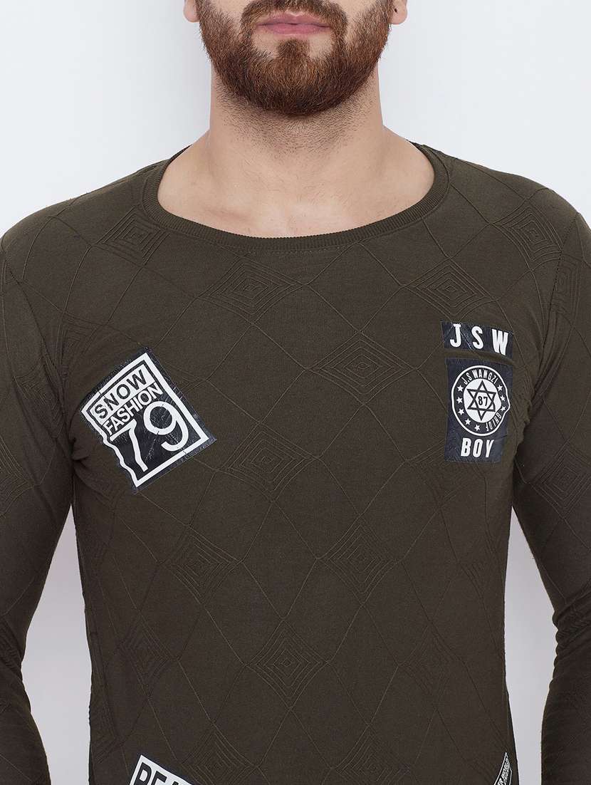 men placement print long sleeve t-shirt - 18470234 -  Standard Image - 4