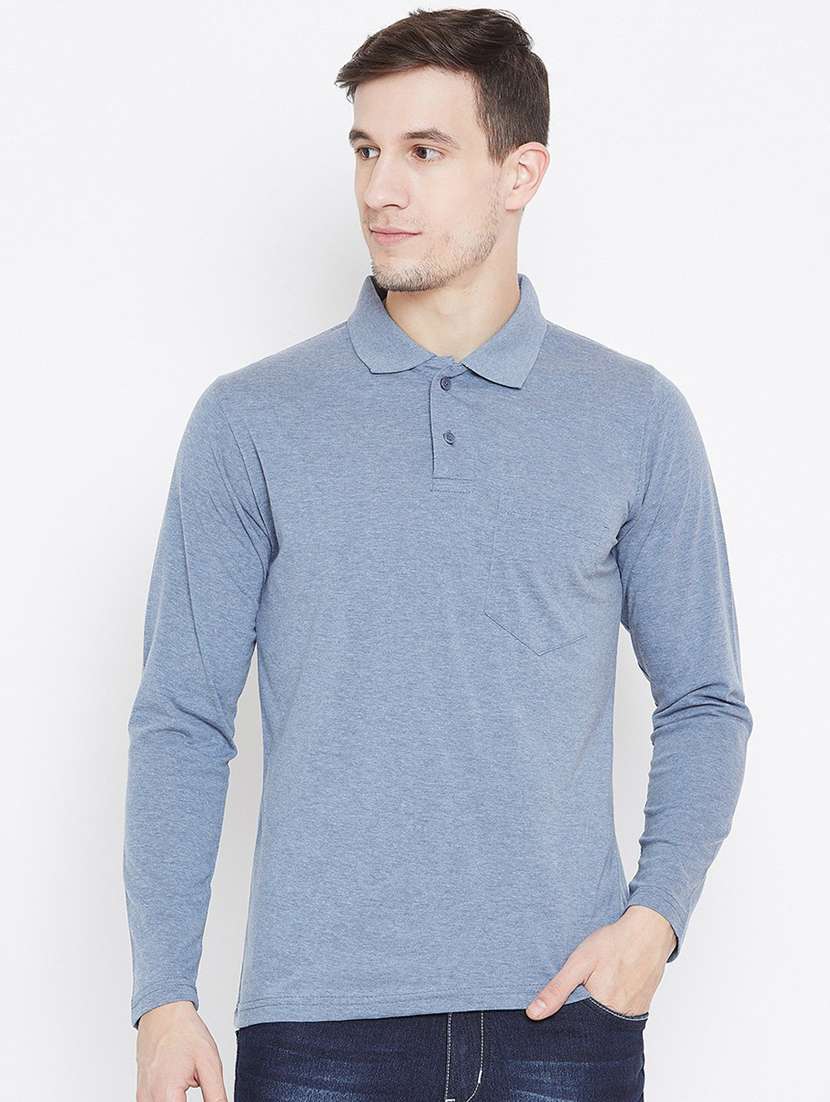 men white solid regular fit polo t-shirt