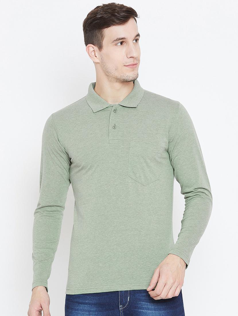 green solid pocket t-shirt - 18470271 - Zoom Image - 0
