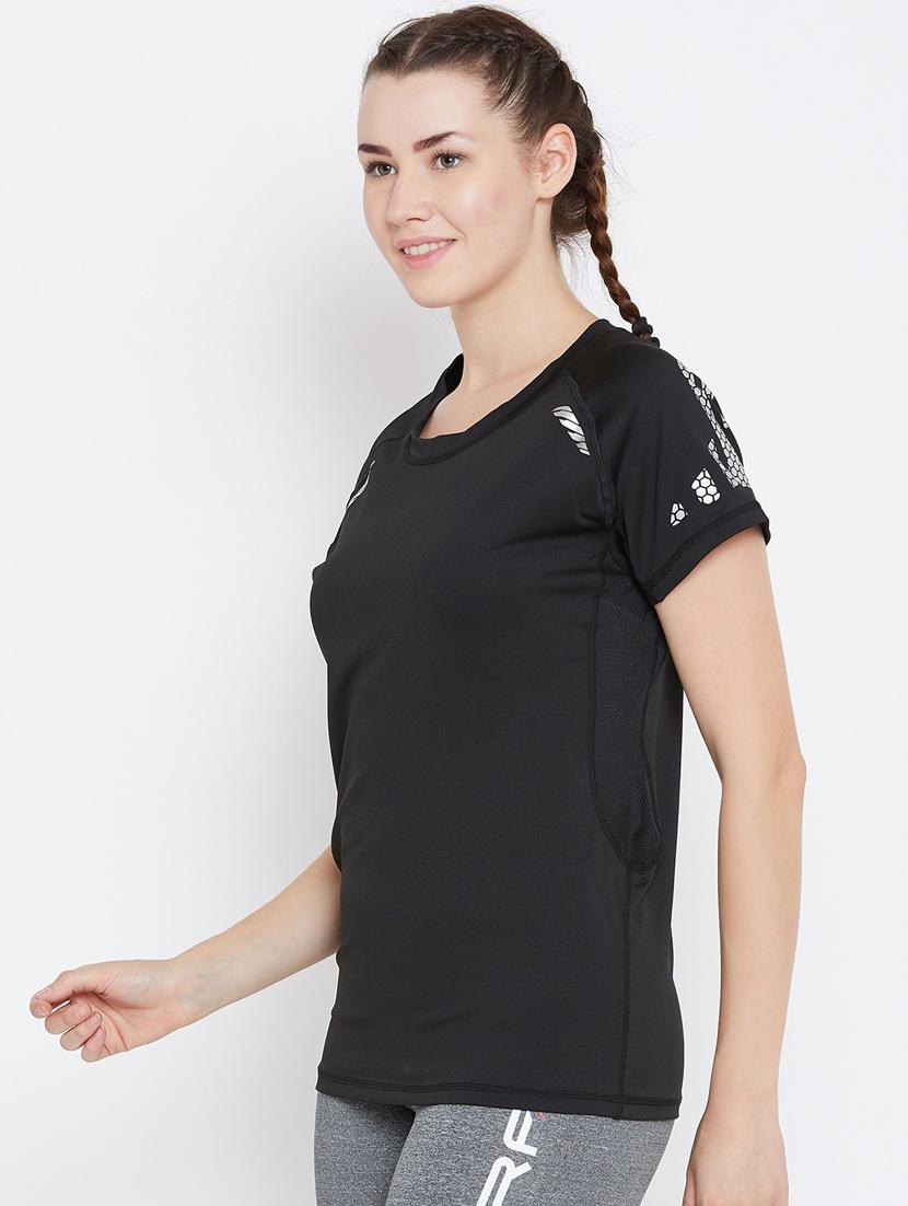 women's placement print round neck t-shirt - 18470286 - Standard Image - 1