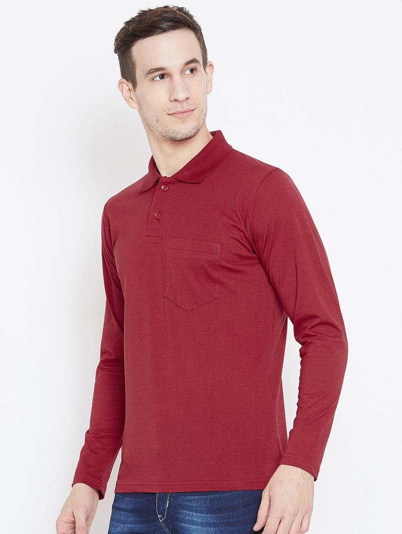 red solid polo t-shirt - 18470301 -  Standard Image - 1