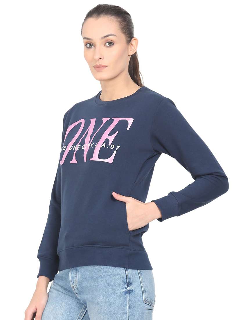 women's chest print sweatshirt - 18470838 -  Standard Image - 1