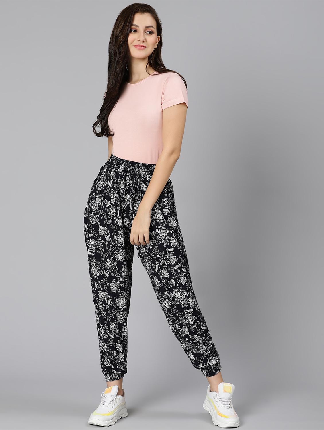 drawstring waist printed jogger - 18471003 - Standard Image - 4