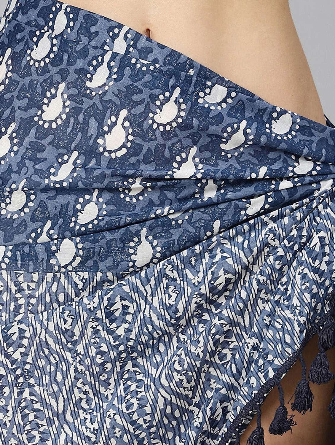 women navy blue beachwear sarong - 18471020 -  Standard Image - 6