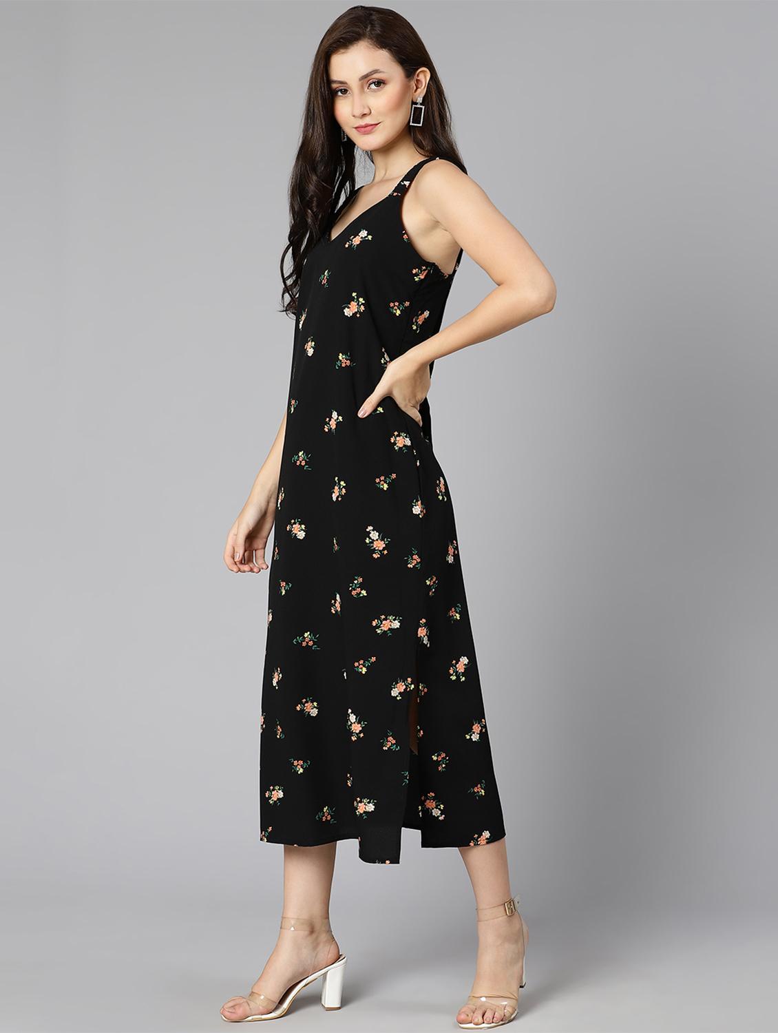 floral print a-line dress - 18471028 - Standard Image - 4