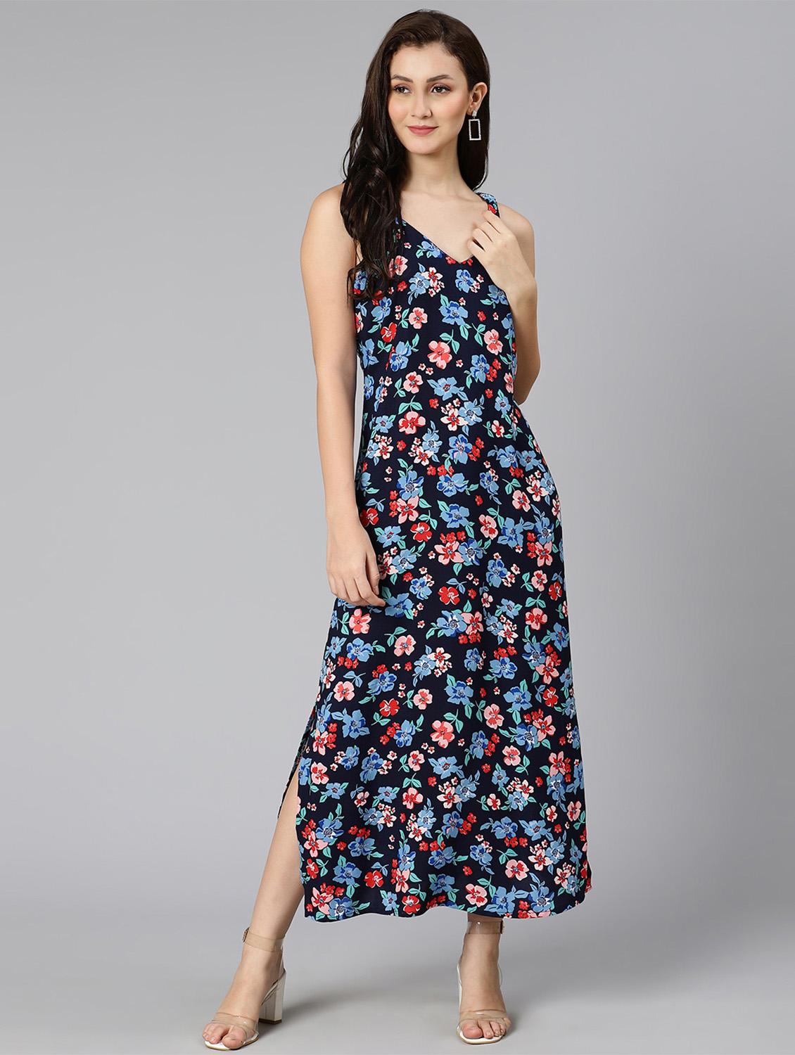 floral print a-line dress - 18471029 - Standard Image - 1