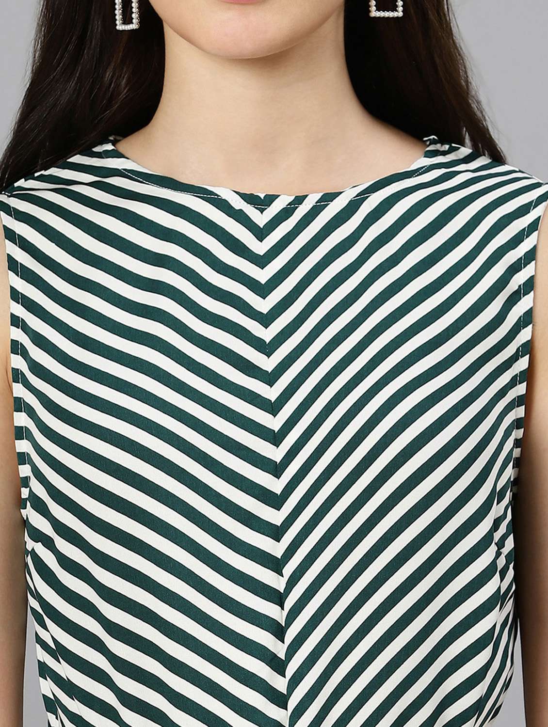 women's a line round neck top - 18471049 -  Standard Image - 6