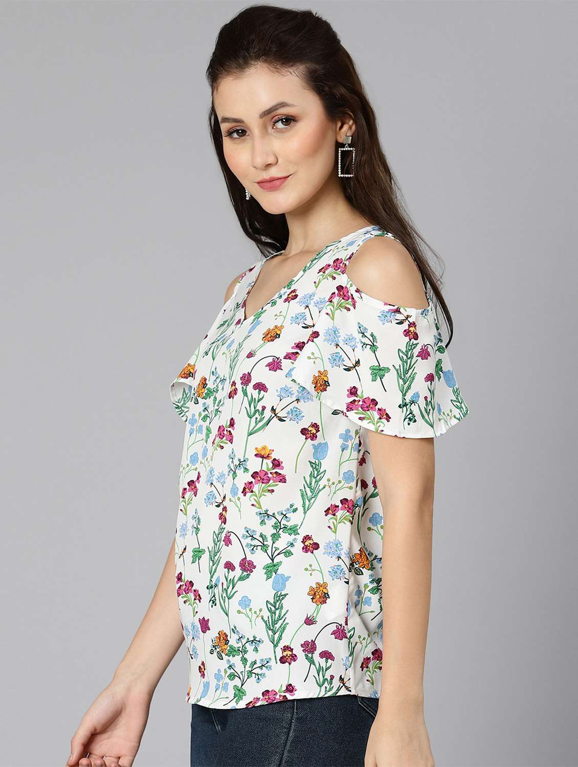 women's straight v neck top - 18471050 -  Standard Image - 1