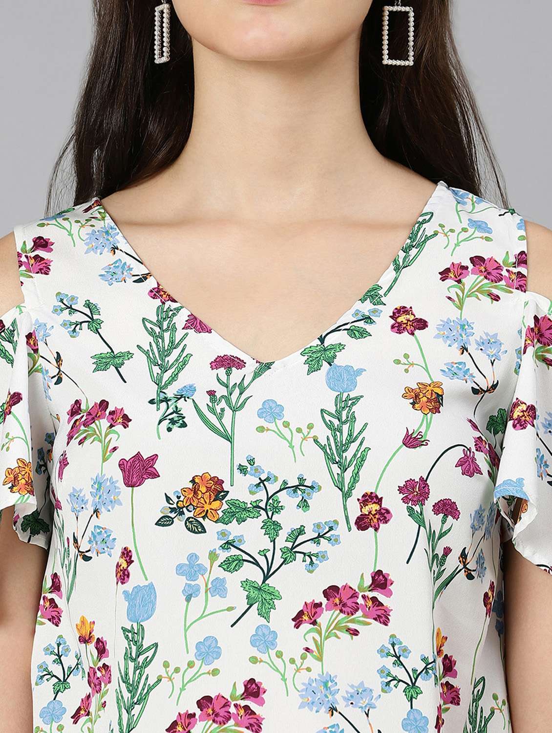 women's straight v neck top - 18471050 -  Standard Image - 6