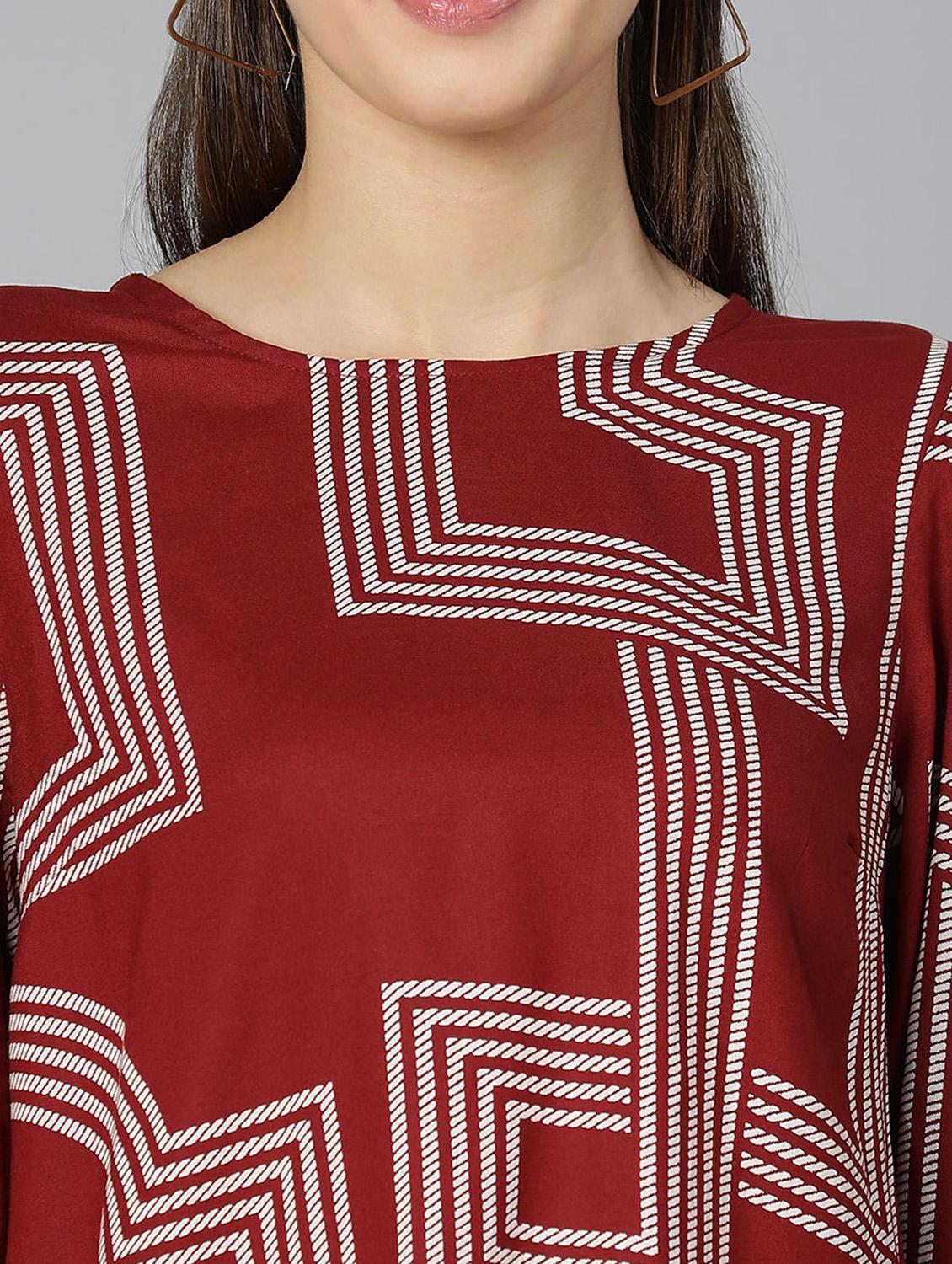women's a line round neck top - 18471063 - Standard Image - 6