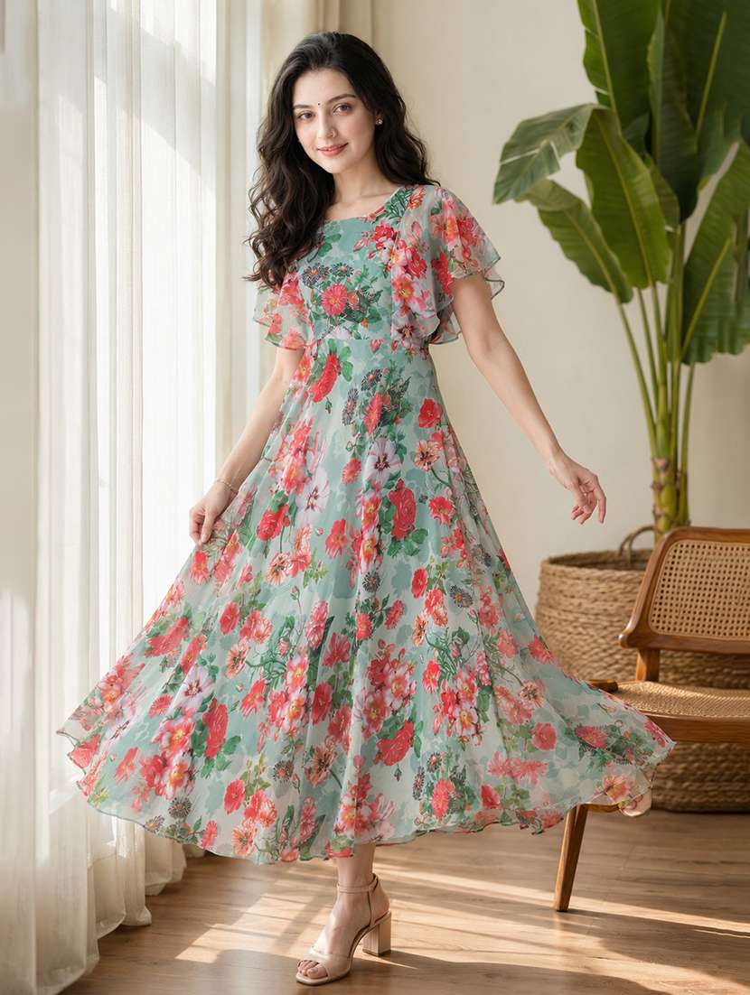 women's fit & flare floral dress