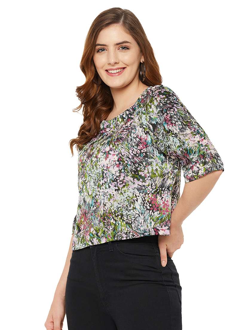 women's straight round neck top - 18471153 -  Standard Image - 1