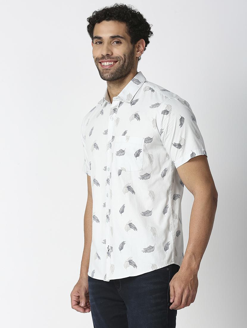 mens leaf print casual shirt - 18471237 -  Standard Image - 1