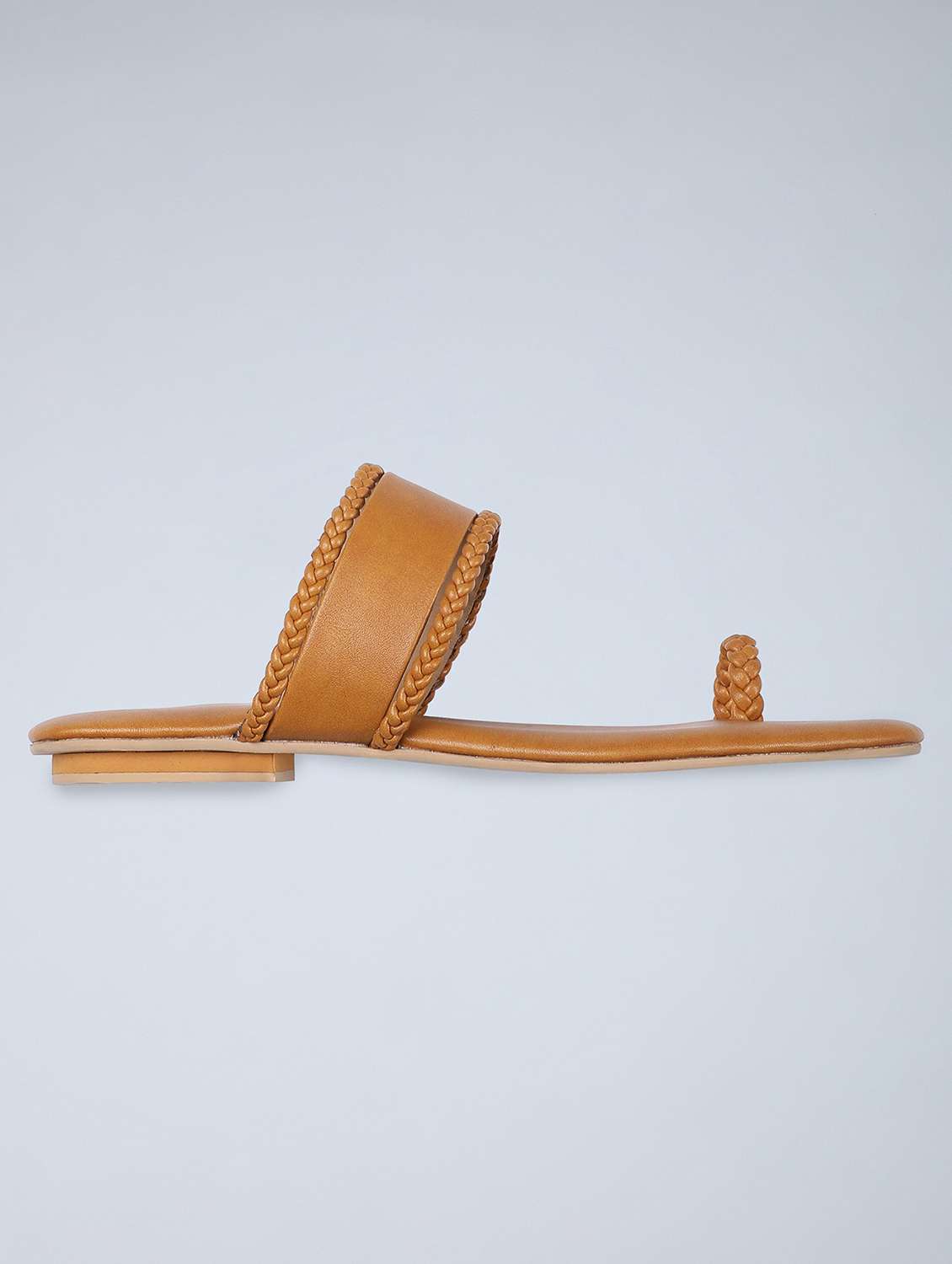 women tan one toe sandal - 18471291 -  Standard Image - 1