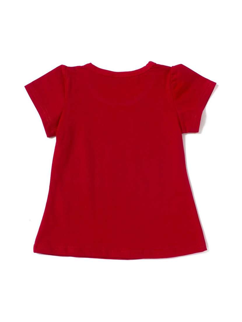 girls red printed regular tee - 18472200 -  Standard Image - 1