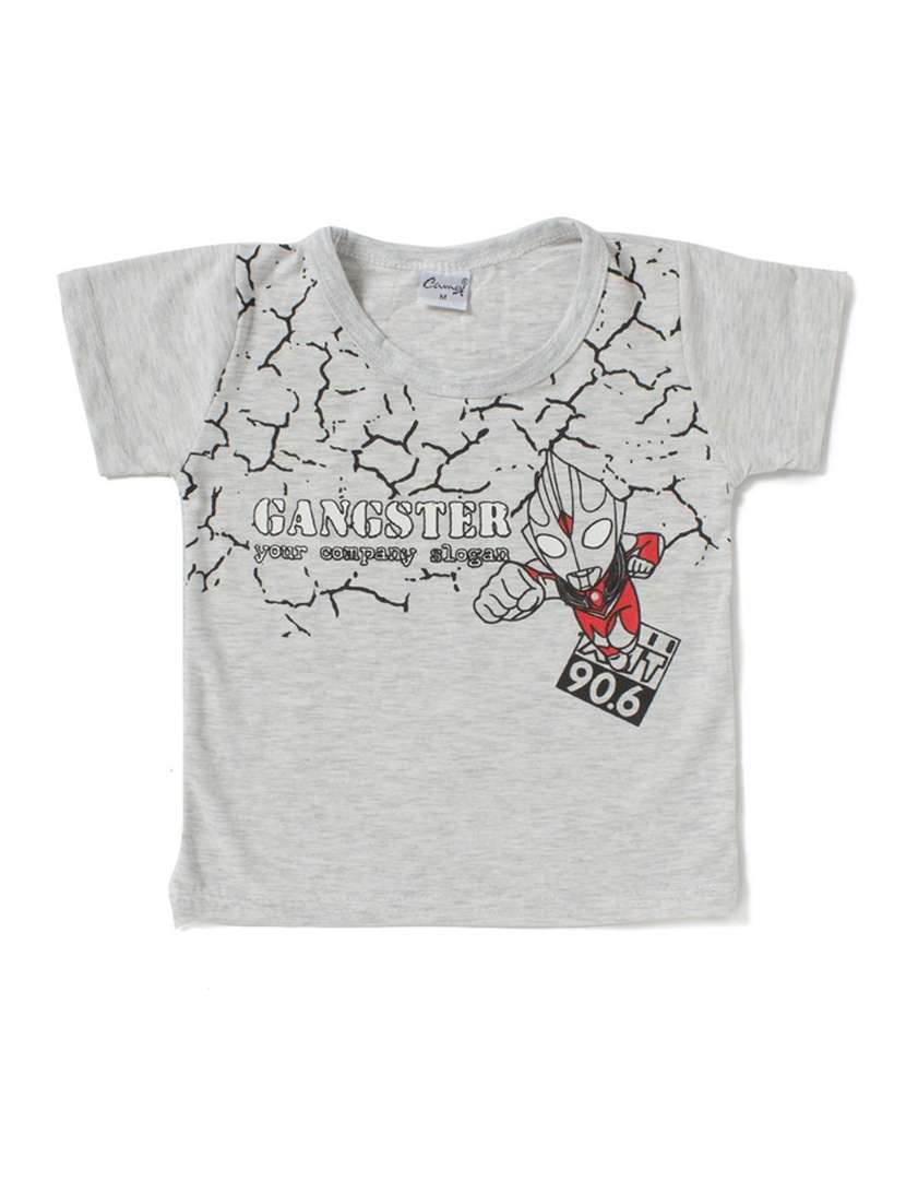 boys round neck graphic print t-shirt