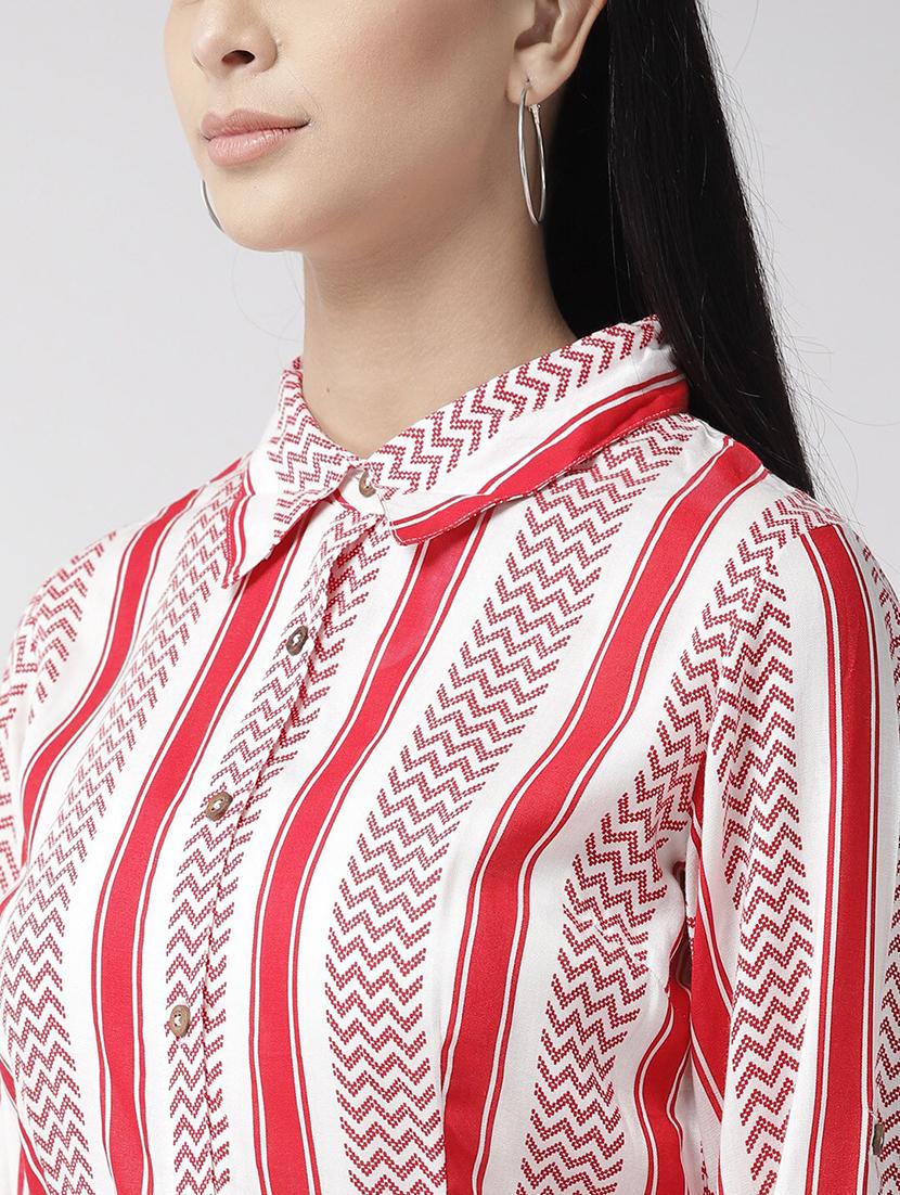 shirt collar striped maxi dress - 18472613 - Standard Image - 4