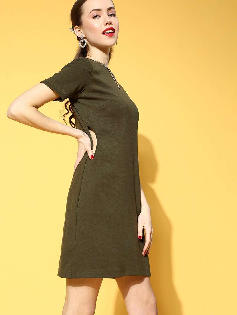 women's shift solid dress - 18472860 -  Standard Image - 1
