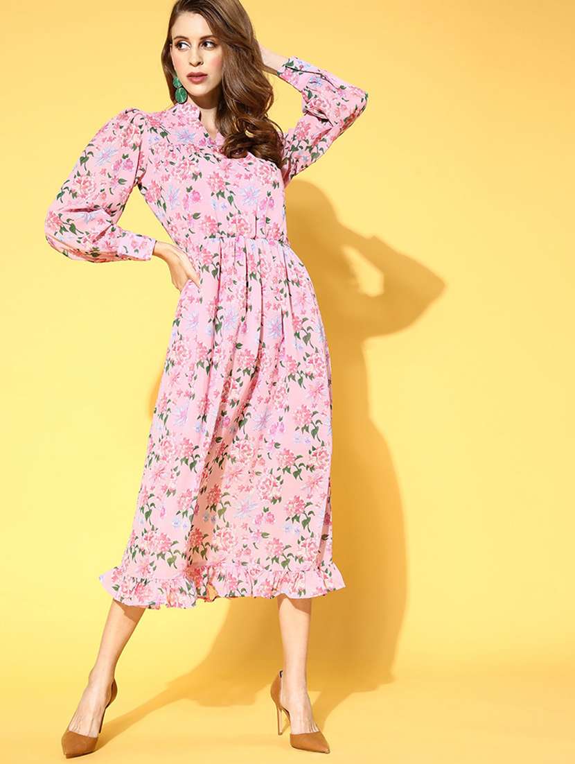 women's fit & flare floral dress