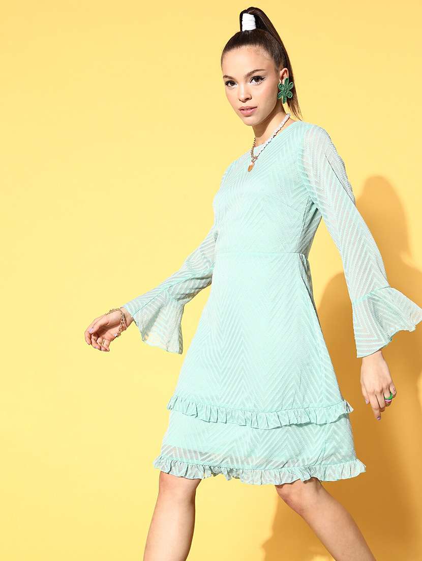 women's tiered dress chevron dress - 18472935 -  Standard Image - 1