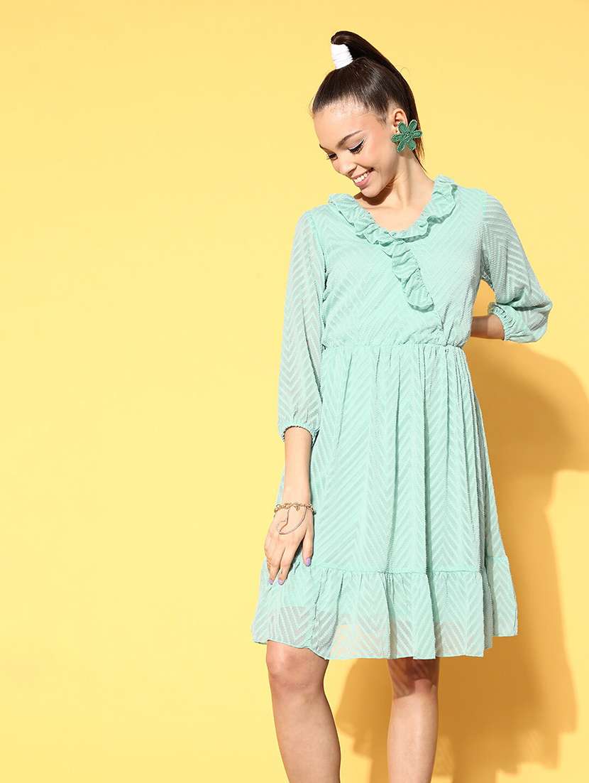 women's tiered dress chevron dress