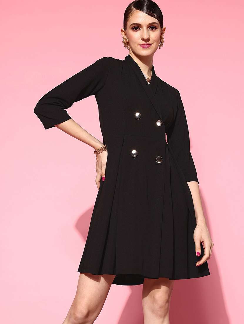 women's coat dress solid dress