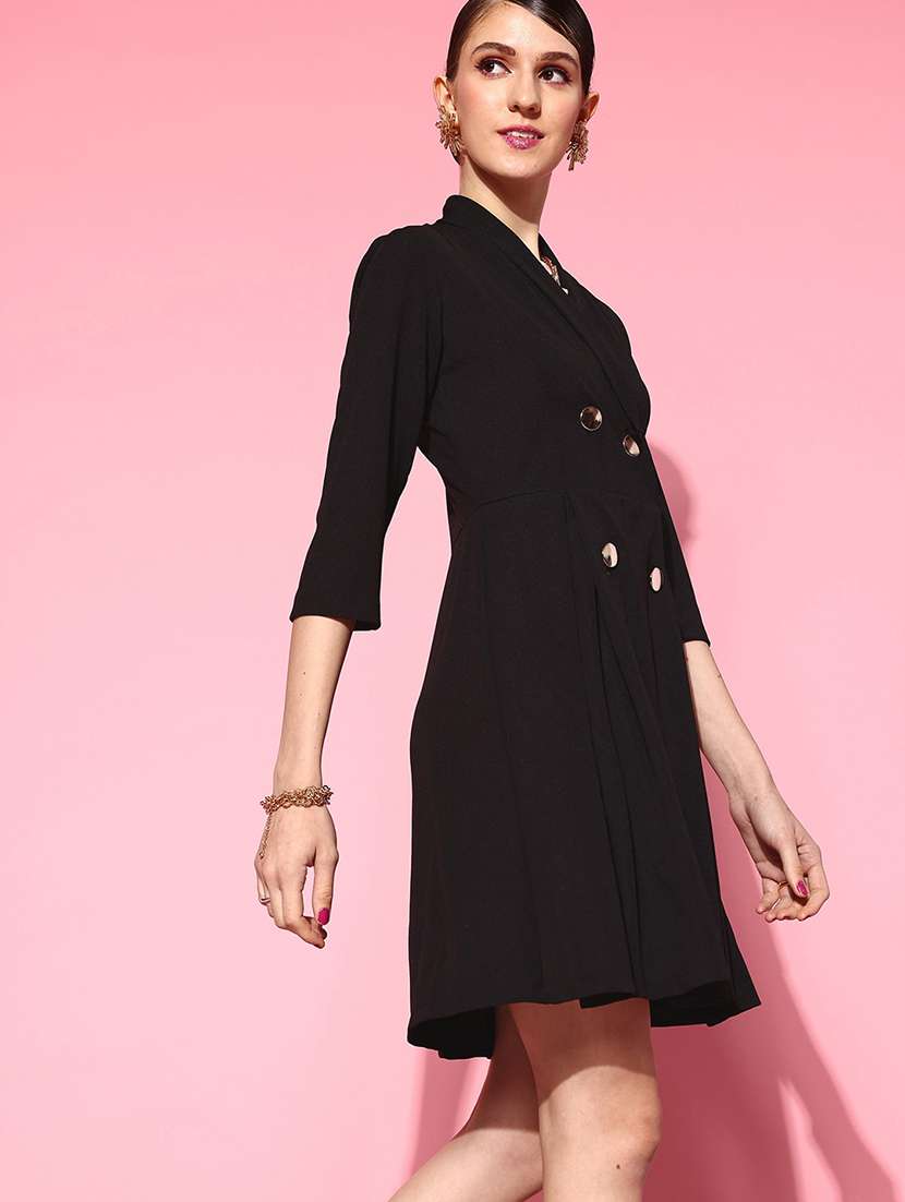 women's coat dress solid dress - 18472943 -  Standard Image - 1