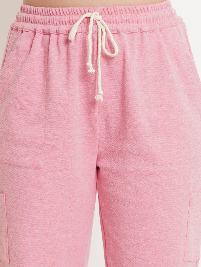 mid rise solid jogger with drawstring - 18473073 - Standard Image - 4