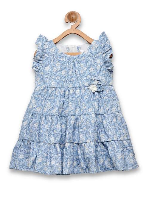 girls round neck cap sleeve frock - 18473268 -  Standard Image - 0