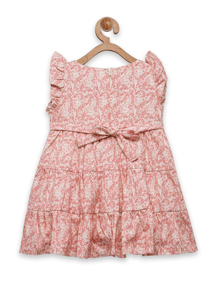 girls pink floral frock - 18473269 - Standard Image - 1