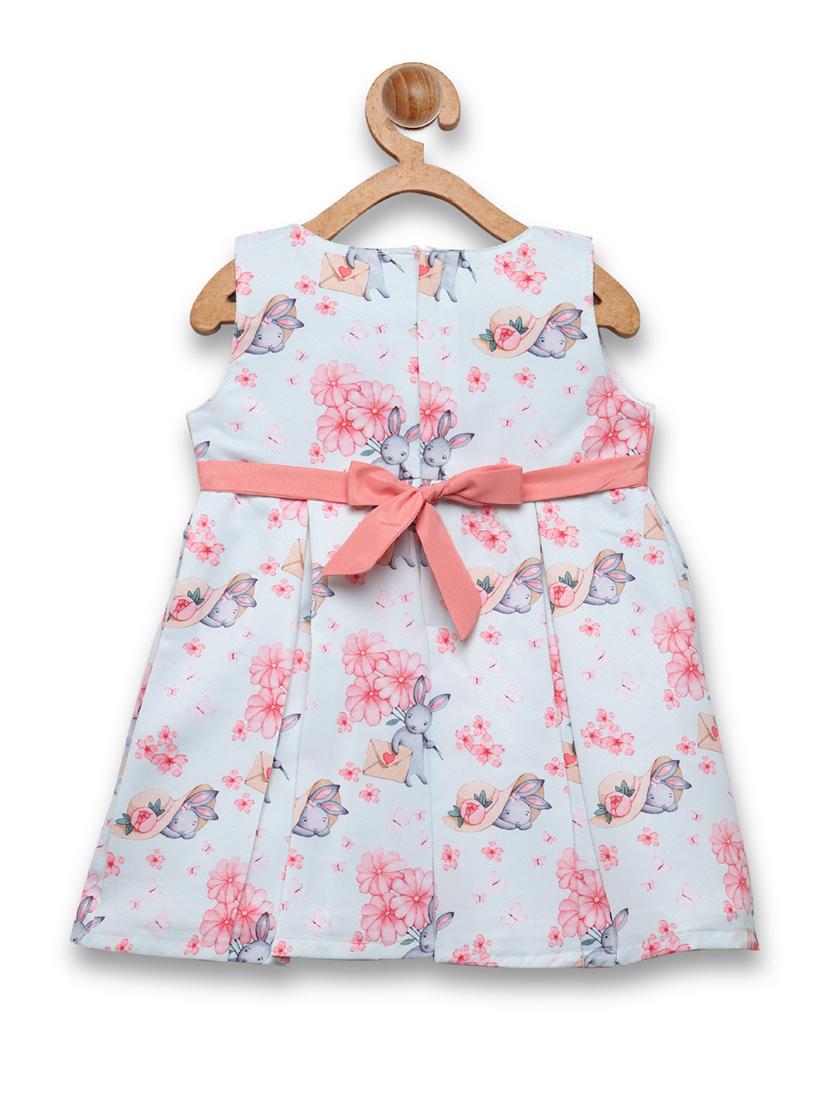 girls blue floral frock  - 18473282 -  Standard Image - 1