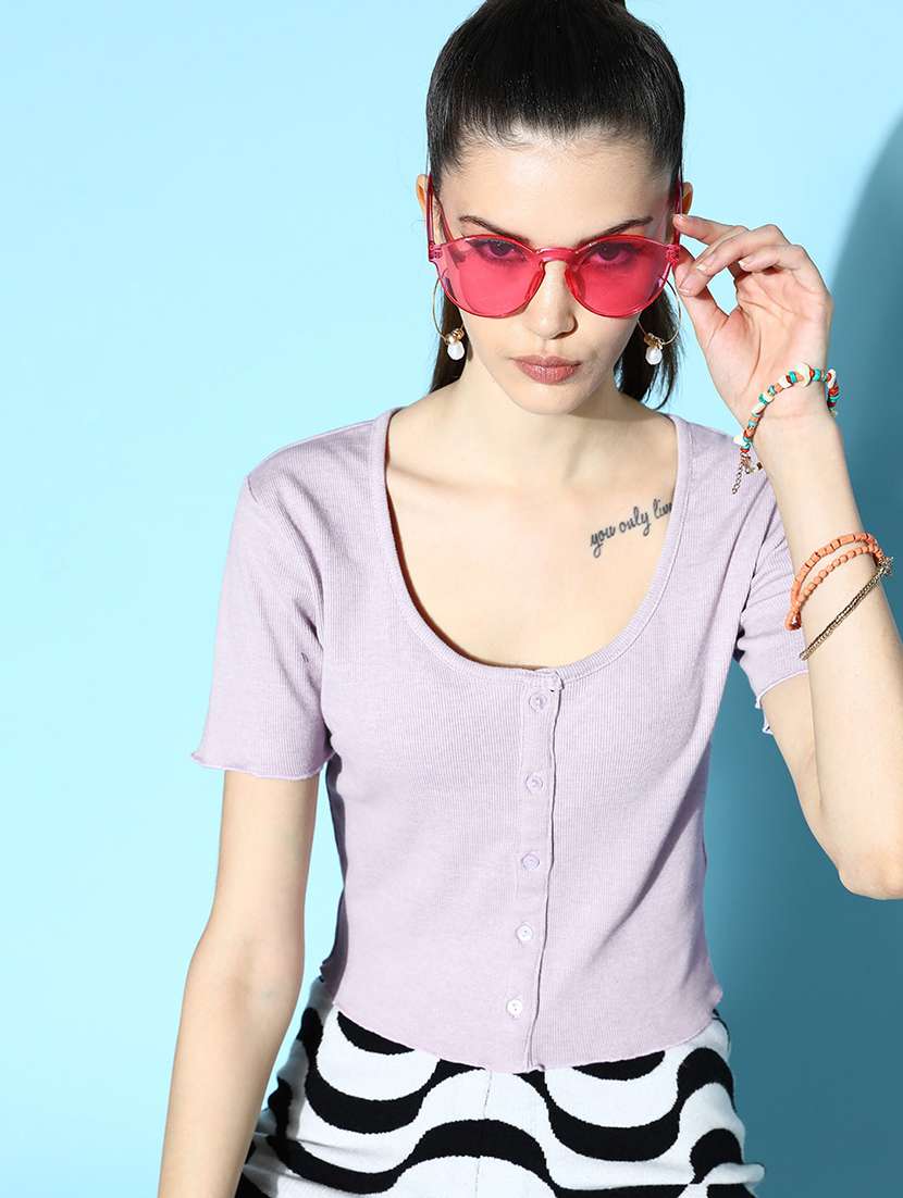 women's crop scoop neck top - 18473479 -  Standard Image - 4