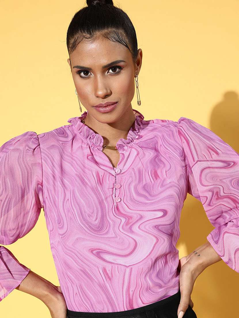 women's straight v neck top - 18473484 -  Standard Image - 1