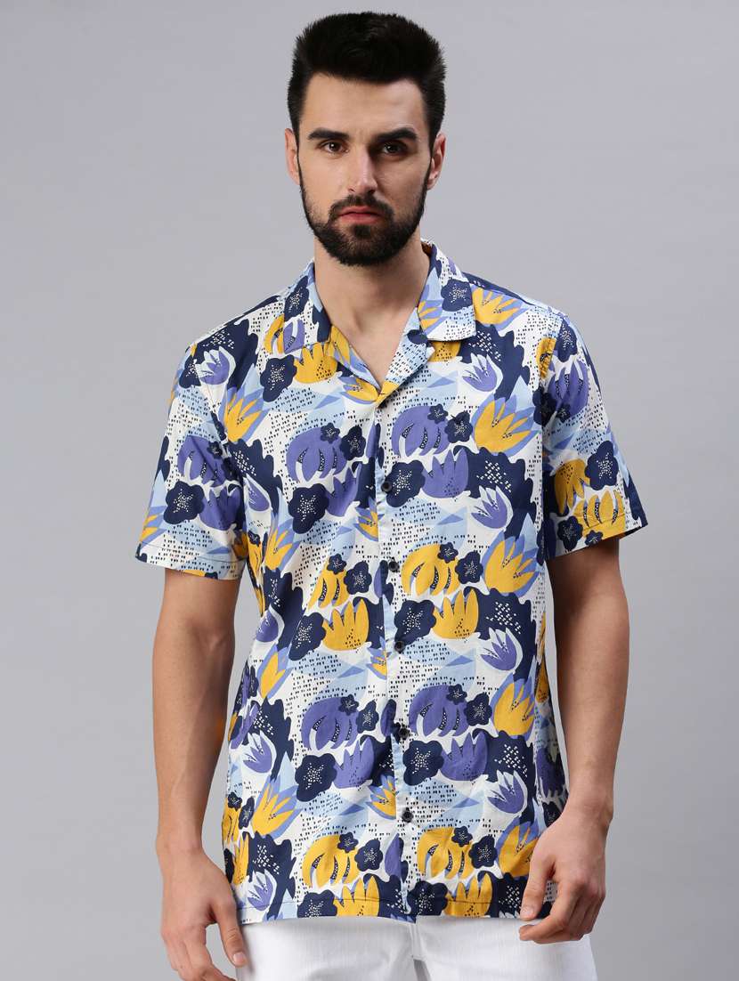 mens florals casual shirt