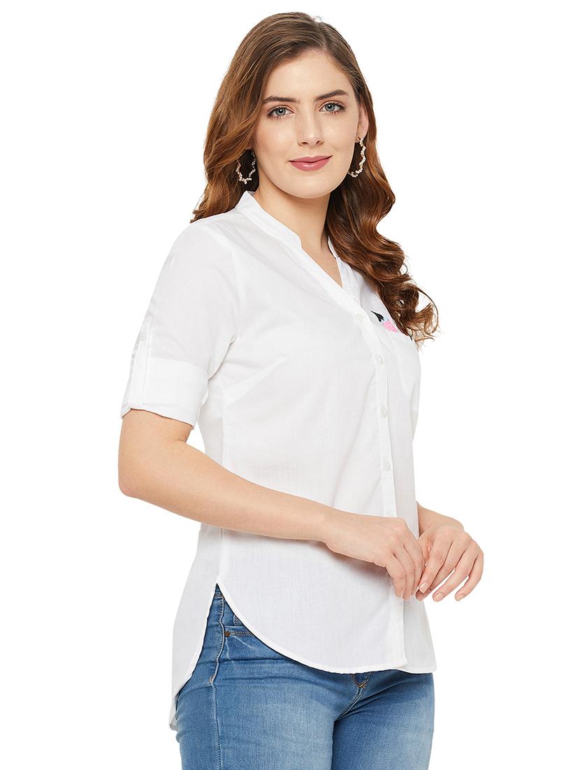 quirky embroidered regular shirt - 18474430 - Standard Image - 1