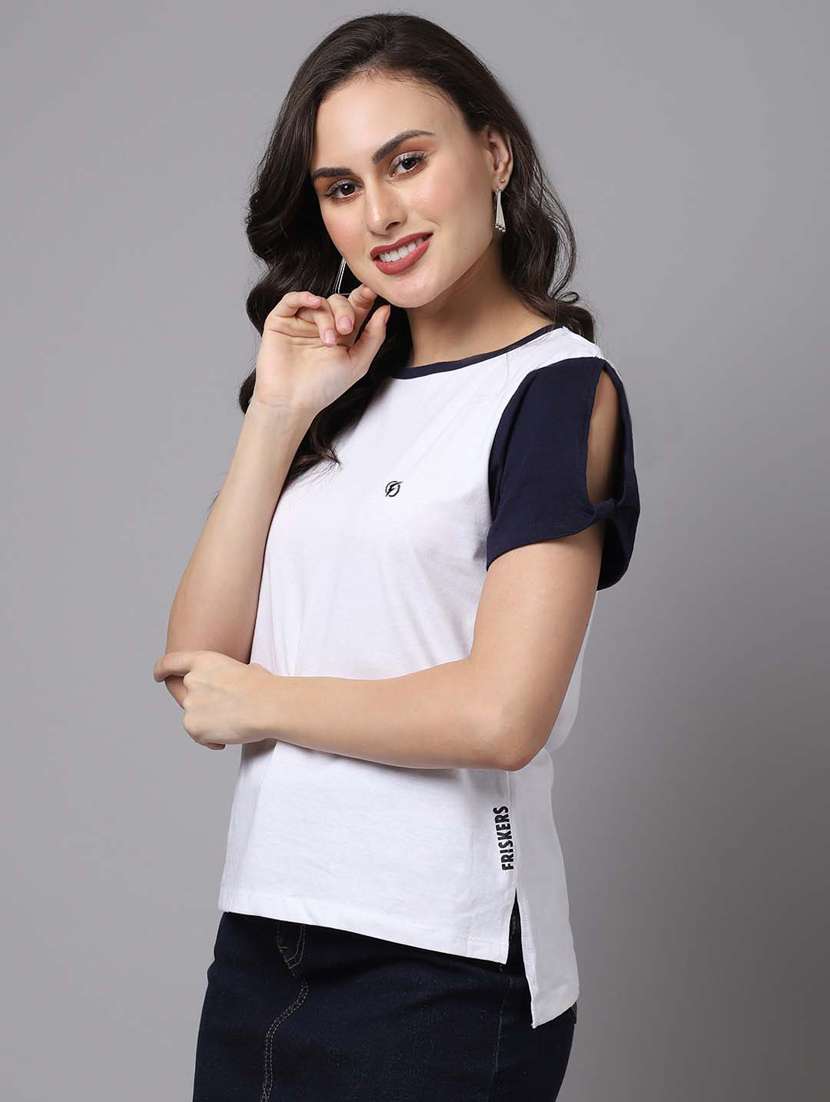 women's high-low crew neck top - 18474440 -  Standard Image - 1