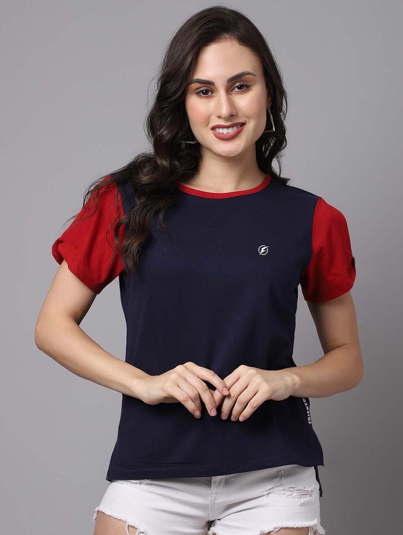 women's high-low round neck top - 18474441 - Zoom Image - 0