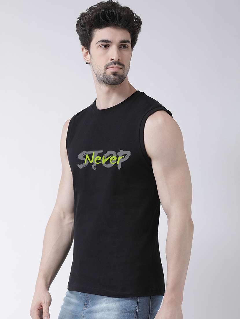 black chest print t-shirt - 18474462 -  Standard Image - 1