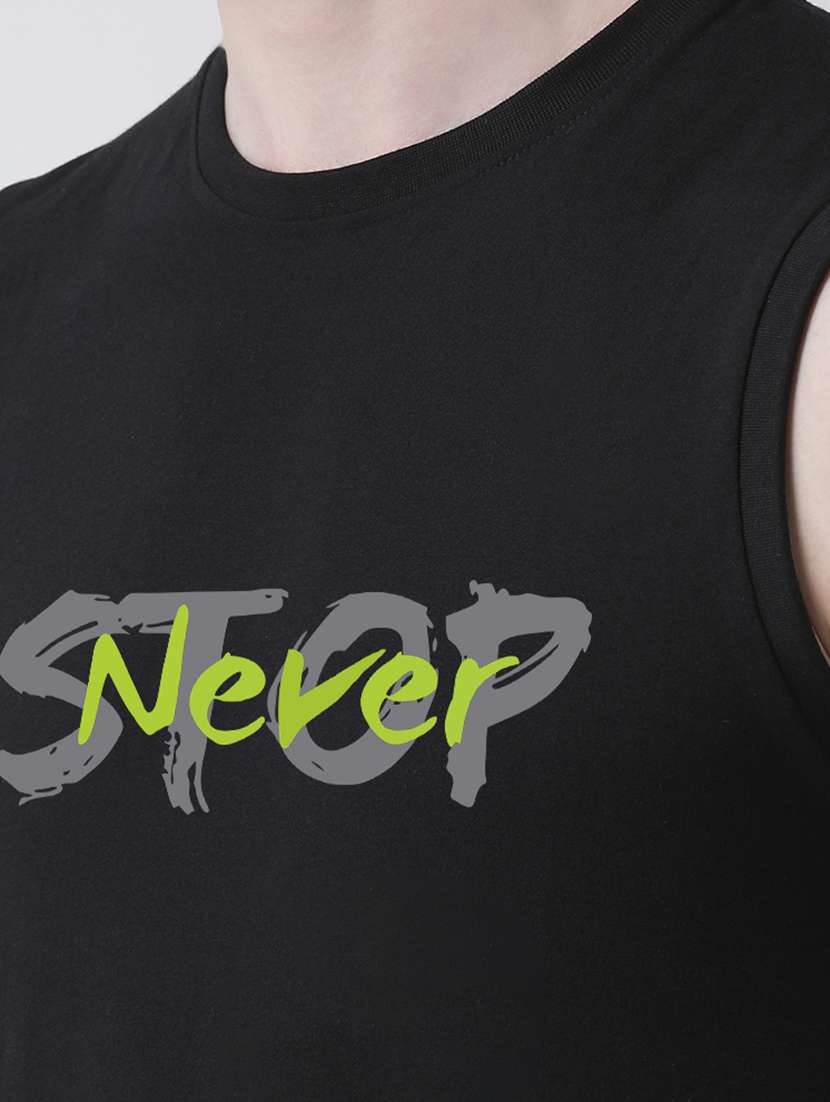 black chest print t-shirt - 18474462 -  Standard Image - 4