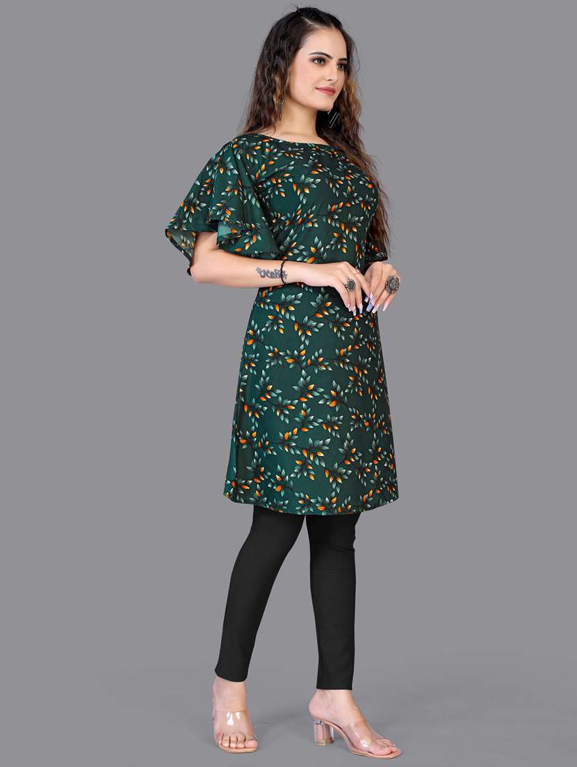 round neck printed regular tunic - 18475097 -  Standard Image - 1