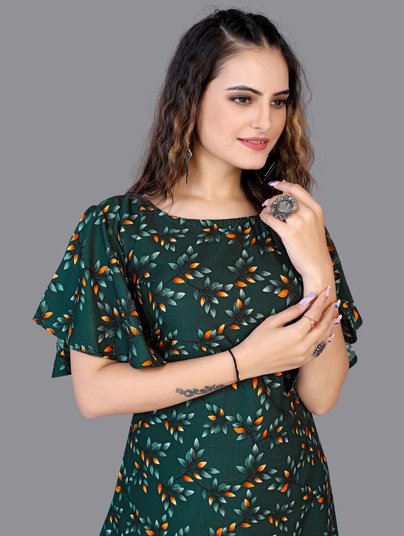 round neck printed regular tunic - 18475097 -  Standard Image - 4