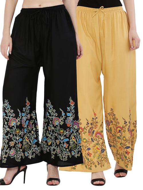 pack of 2 floral hem cullottes palazzo - 18475168 - Standard Image - 0