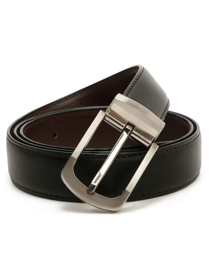 gunmetal leather belt