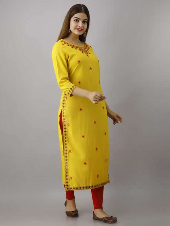 women's straight kurta - 18475756 -  Standard Image - 1