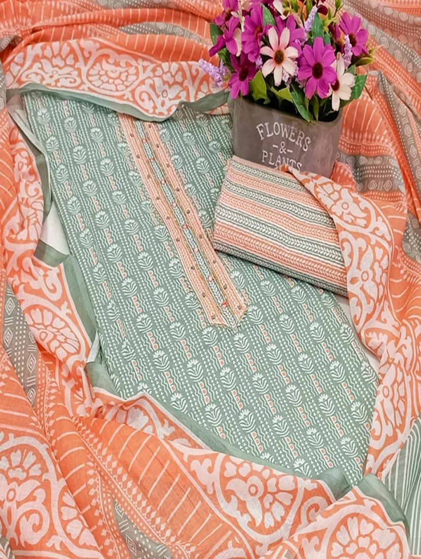 grey unstitched salwar suit set - 18476155 -  Standard Image - 1