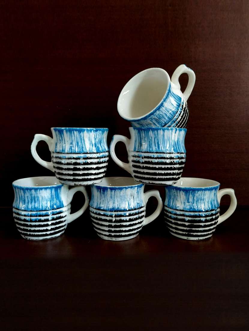 vibrant set of 6 cups | cupset | tea cups | set of 6 cups | ceramic - 18476668 -  Zoom Image - 0